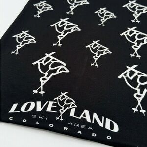 Loveland Ski Area Fleece Neck Gaiter Black and White Ski Mask